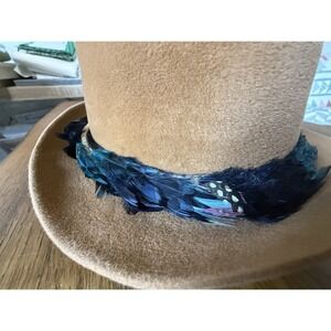 Cavanagh Felt Fedora Hat 7 1/4 Feather Band Littler Seattle